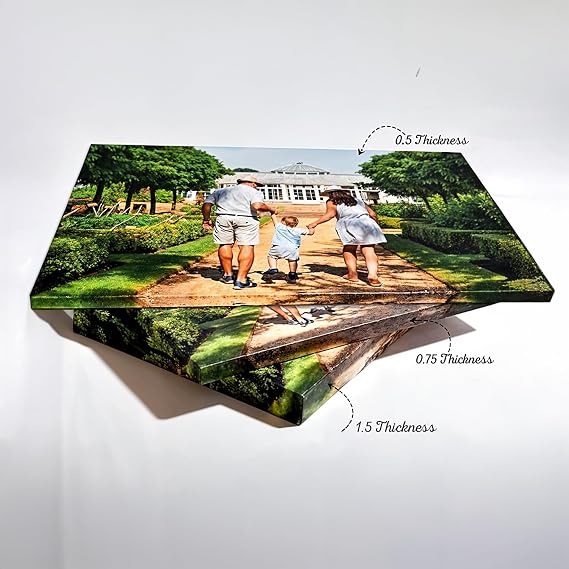 CanvasChamp Custom Canvas Print with your Photos - Personalized Framed Wall Art for Home & Office Decor (24 W x 36 H x 0.75 D)