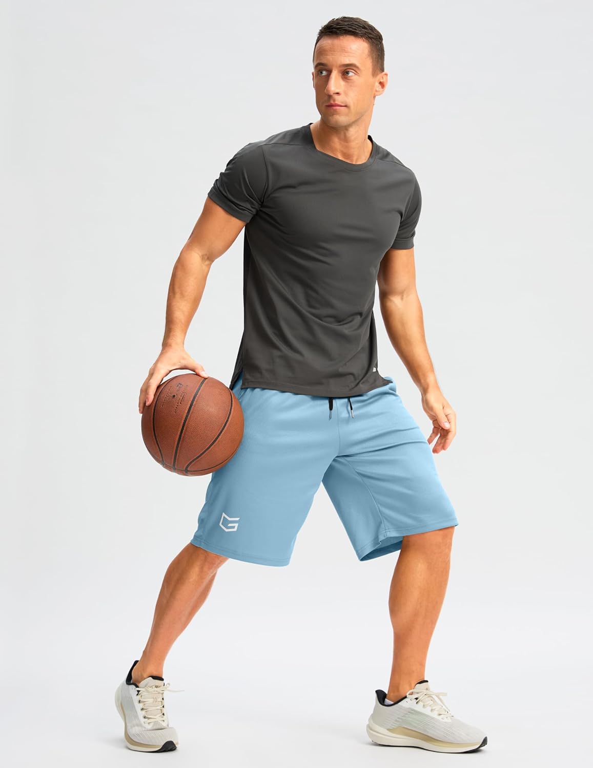 G Gradual Men's Long Basketball Shorts with Zipper Pocket 11'' Quick Dry Gym Shorts Lightweight Mesh Athletic Shorts for Men - Image 6
