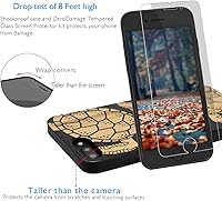 Vista 3 de iProductsUS - Funda de madera para teléfono compatible con iPhone 8 Plus, 7 Plus, 6 Plus, 6s Plus y protector de pantalla, funda de bambú negro