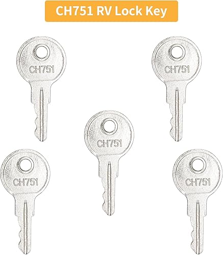 Miniatura 2 de CH751 - Llaves para caravanas con cerradura para compartimientos de caravana, cerraduras de puerta de gabinete, carritos, manijas en T, cajas de