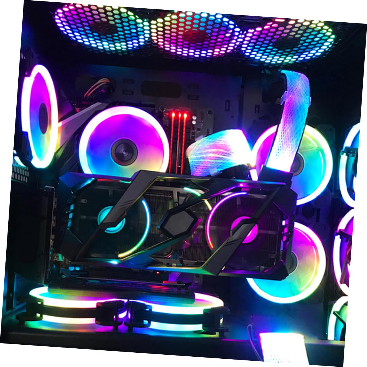 BESTonZON Estensione Alimentazione Argb Pin Rgb Per Alimentatore Flessibile Compatibile Schede e Gpu Per Appassionati Computer