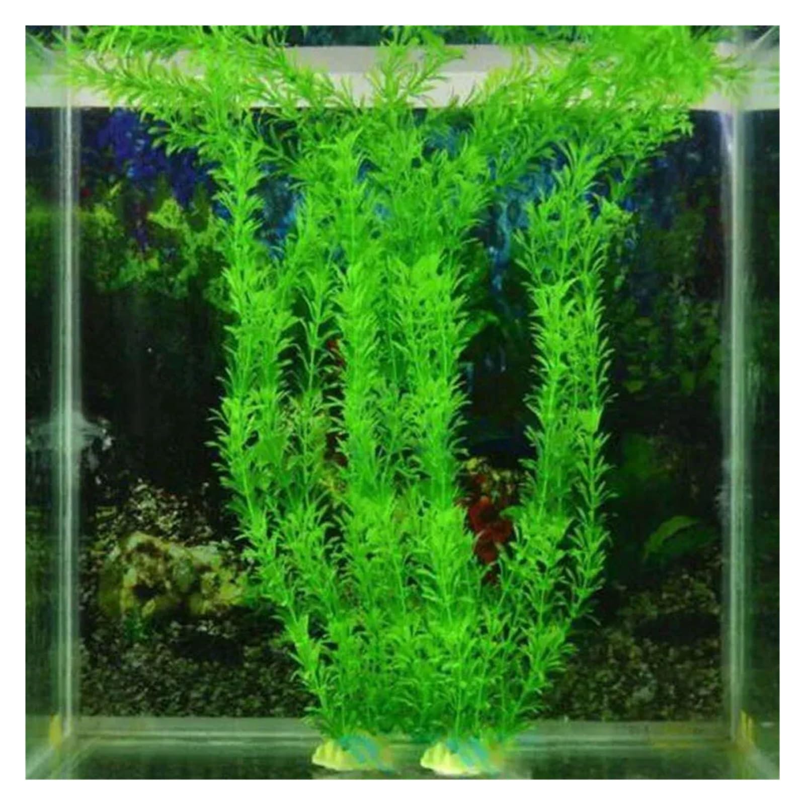 Plantas Artificiales para acuarios, Plantas Artificiales for Acuario Verde 30cm Paquete De 2