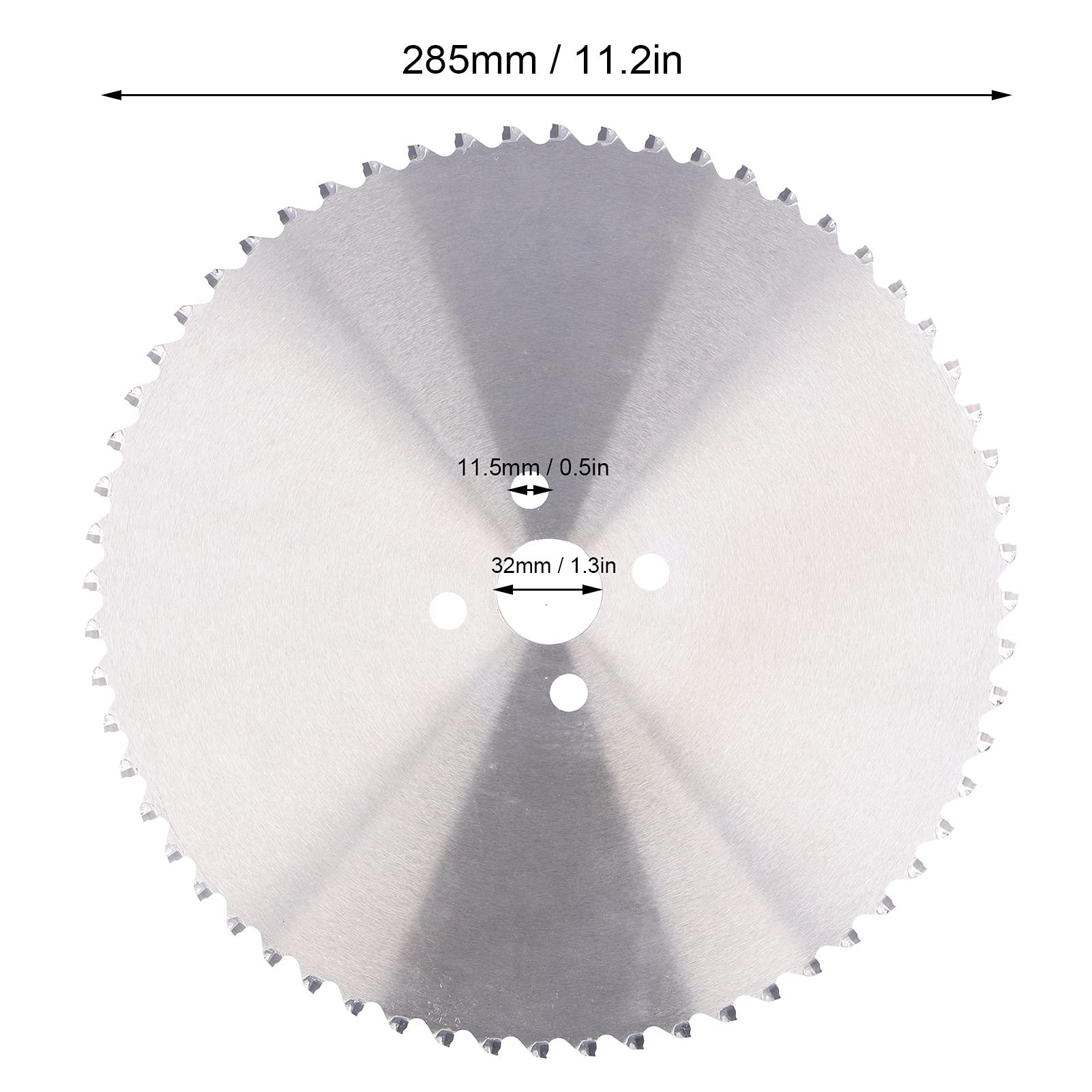 Tarcza piły tarczowej z węglikami spiekanymi 285 mm x 32 mm x 2,0 mm - Tarcza tnąca do drewna z zębami kwadratowymi 60T - kompatybilna z piłami stołowymi do litego drewna, płyt