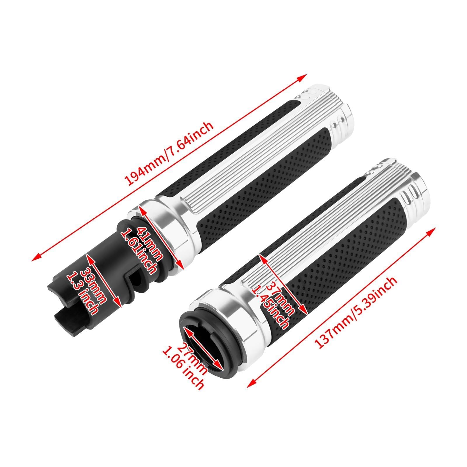 Poignées de Guidon de Moto en Alliage d'aluminium de 25 mm – Poignées modifiées for Scooter, vélo électrique et Distributeur de Carburant