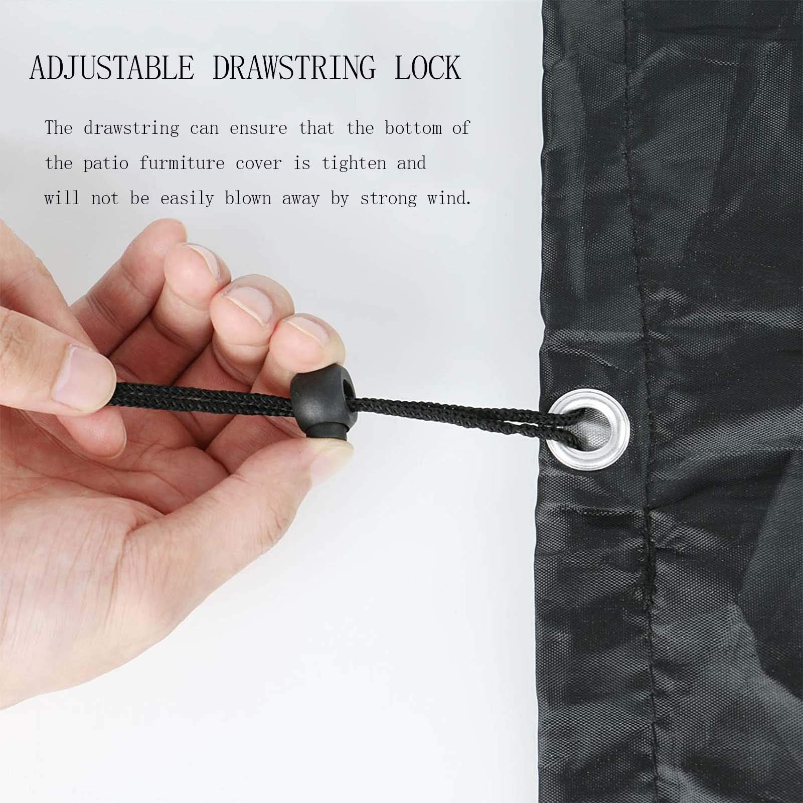Funda de piel para exteriores de 30 x 30 x 30 cm, impermeable, juego de fundas de piel de jardín y muebles de patio, resistente al desgarro, resistente a la intemperie, protector de mesa para