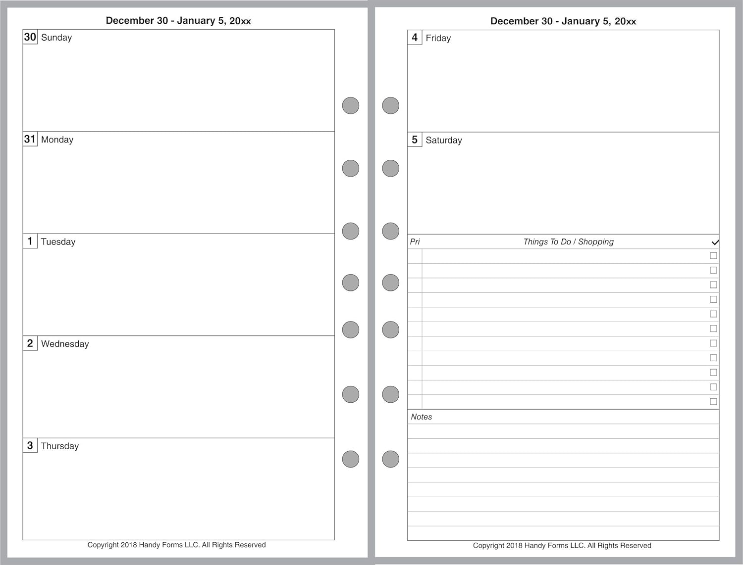 2019 Weekly & Monthly Planner for notebooks by Franklin
