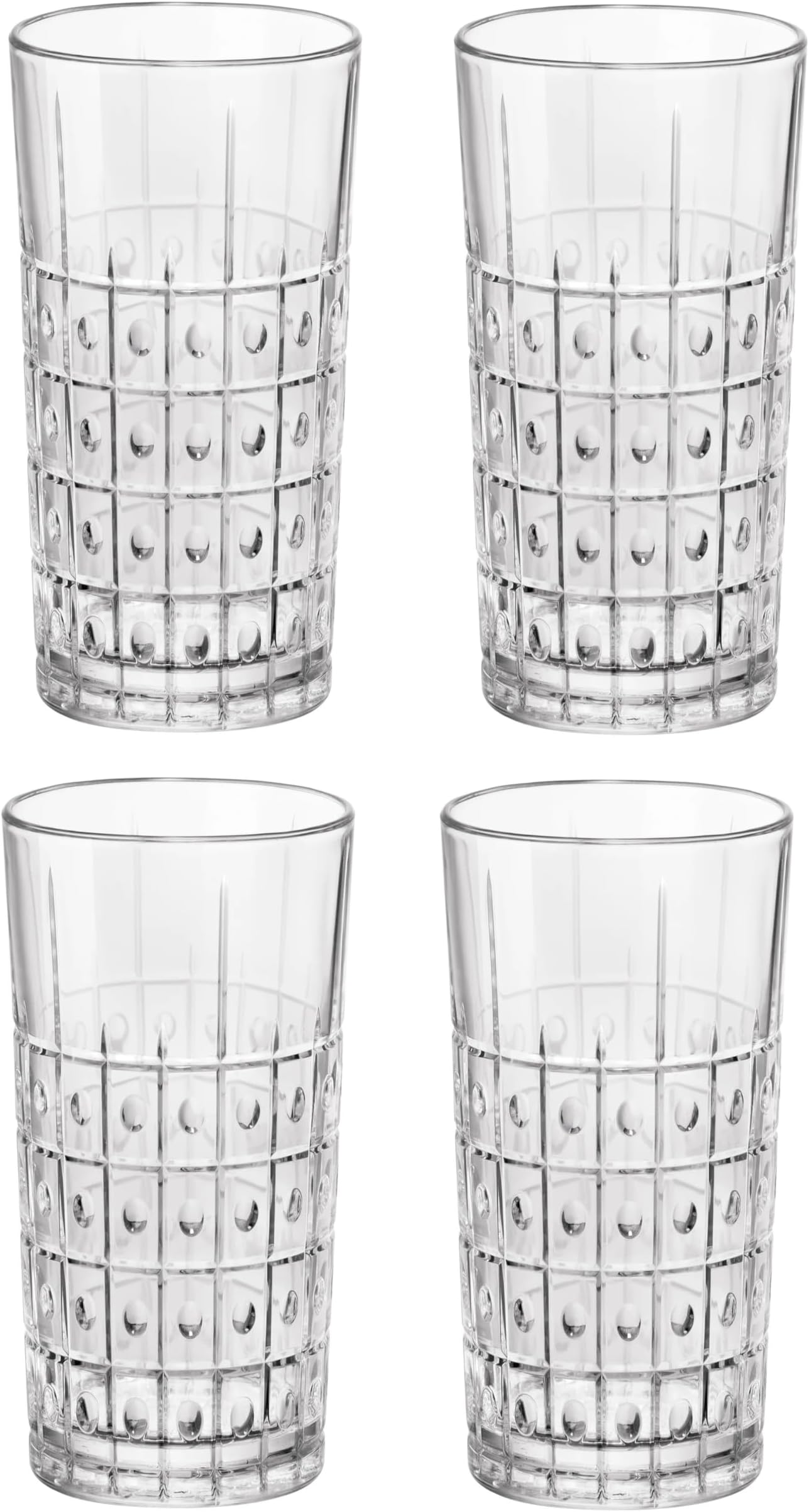 666227GRB021990 Este Long Drink Set of 4, 9.75 oz, Clear