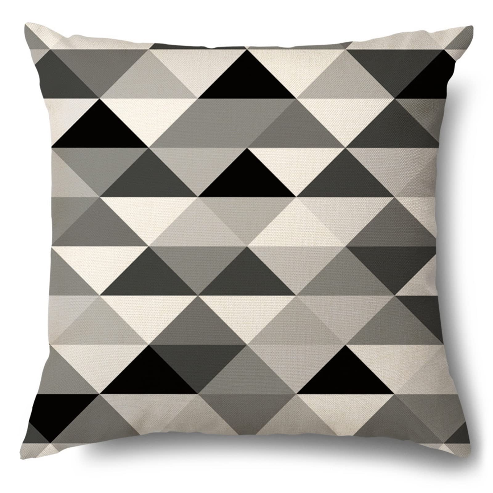 ACTUS 幾何学模様 クッションカバー 4点セット Amazon.co.jp: クッションカバー 北欧 4枚セット 黒の幾何学 16x16 in