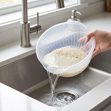 Inomata Plastic Japanese Bowl, 9-3/4-Inch, Clear