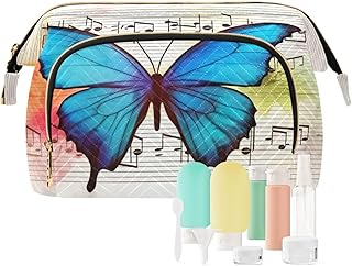 Kigai Butterfly Music Notes Makeup Bag Cosmet...