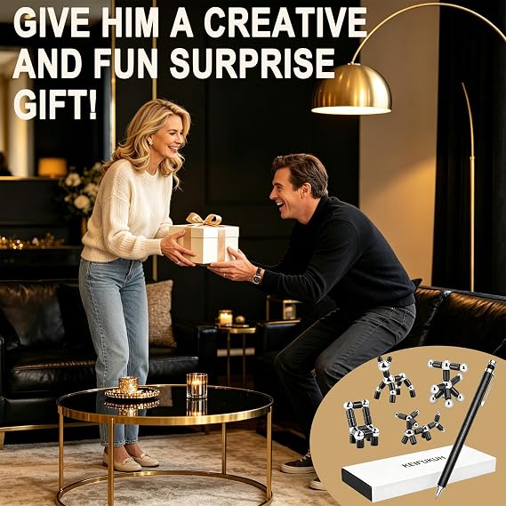 Fidget Gel Pens Gifts for Men - Stocking Stuffers for Men & Teen Boys, Fun Christmas White Elephant Secret Santa Gift Ideas for Him, Cool Novelty Birthday Gadget, Unique Valentines Day Gifts for Guys