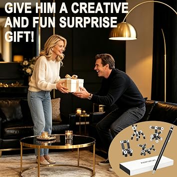 Fidget Gel Pens Gifts for Men - Stocking Stuffers for Men & Teen Boys, Fun Christmas White Elephant Secret Santa Gift Ideas for Him, Cool Novelty Birthday Gadget, Unique Valentines Day Gifts for Guys