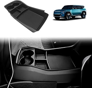 BestEvMod Lower Center Console Organizer Tray for 2024-2026 Kia EV9 (V2)