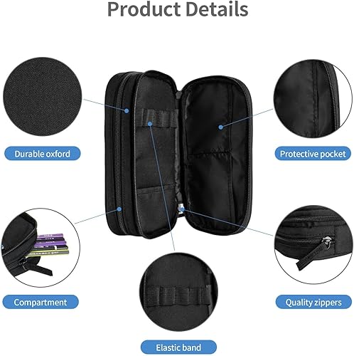 Miniatura 4 de Caja de lápices de madera con diseño de estrella de mar costera náutica de playa, caja de lápices de cielo claro para portalápices, suministros de