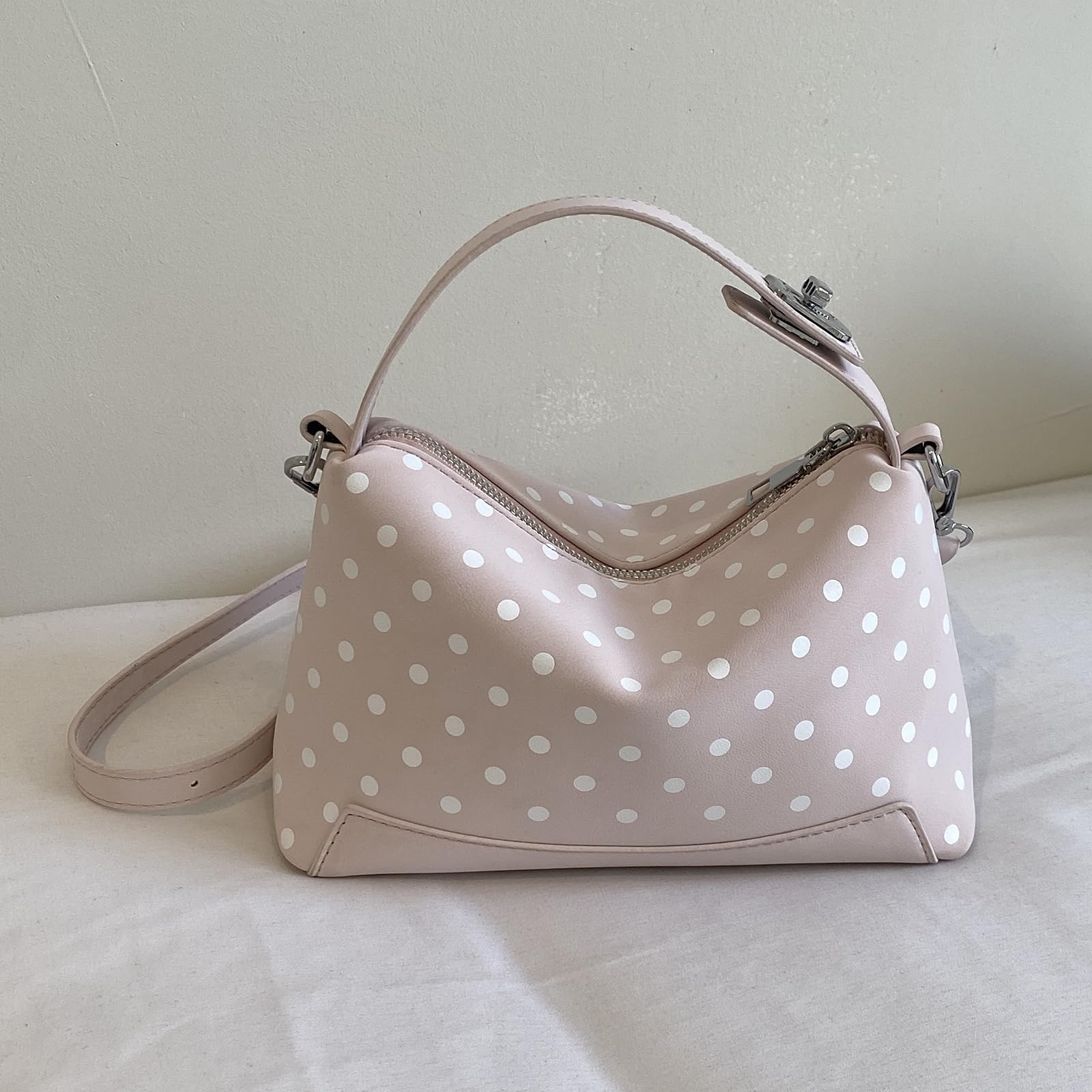 Damska torba na ramię z PU w ​​kropki Torby pod pachami o dużej | Torba na ramię Pufei 22*14*7cm Zawieszka z tkaniny PU w ​​zestawie wszechstronna torba hobo pod pachami wzór w kropki na
