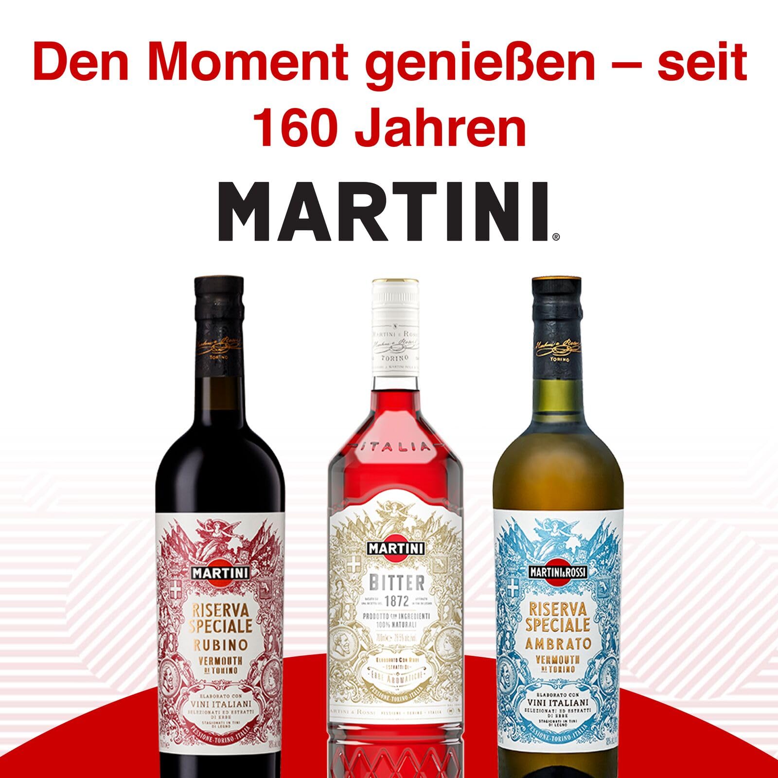 MARTINI Riserva Speciale Bitter Aperitif, Likör angereichert mit drei seltenen Botanicals, 28,5% vol., 70cl / 700ml