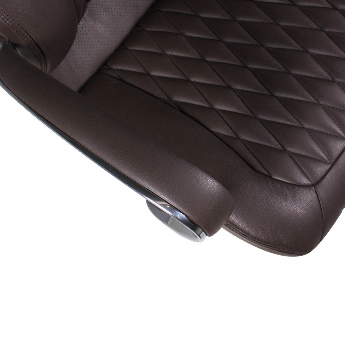 Amstyle Bürostuhl Monterey Echt-Leder Braun Sedia da Ufficio, Pelle, Marrone, 70 x 70 x 136 cm