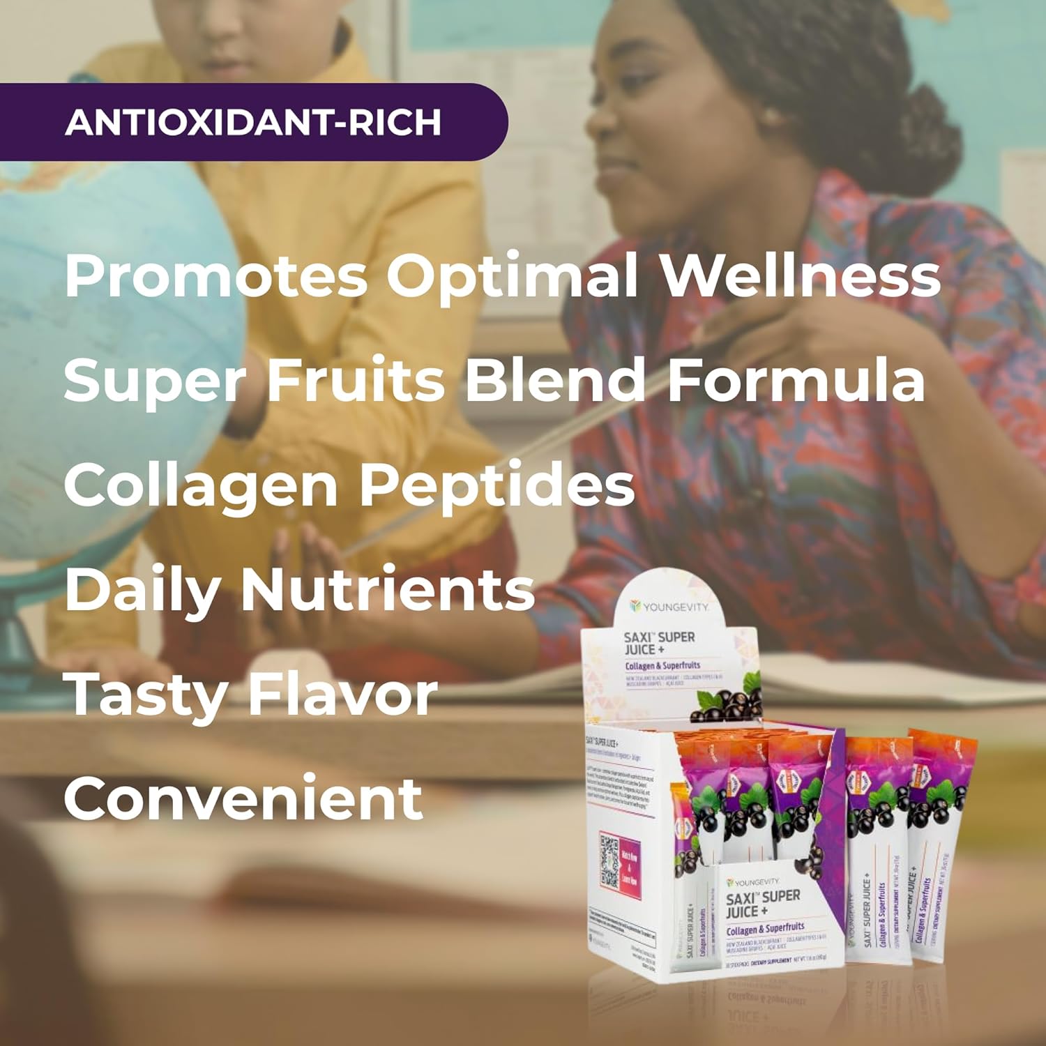 Youngevity SaXi™ Super Juice + | Collagen and Superfruits | New Zealand Blackcurrant