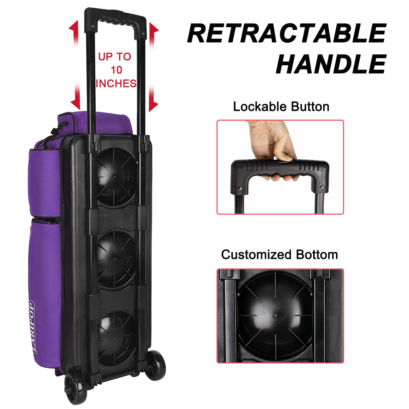 Amazon.co.jp: LARIPOP 3 ボウリングボールバッグ ホイール付き