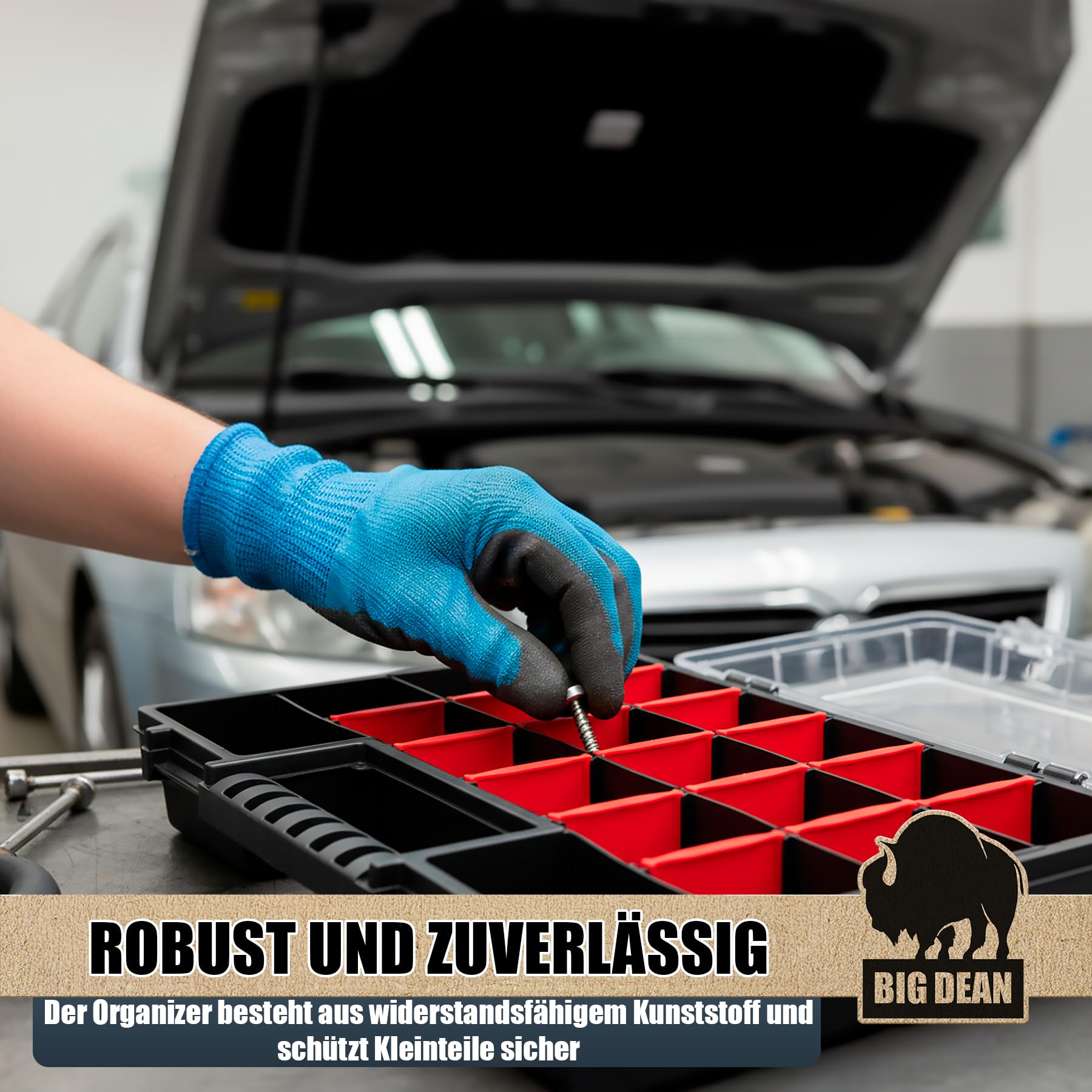 10 Stück XL Sortierbox Sortimentskasten mit flexibler Einteilung MADE IN EUROPE
