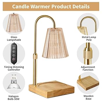 Amazon.com: ZXMEAN Candle Warmer Lamp with Dimmer, Electric