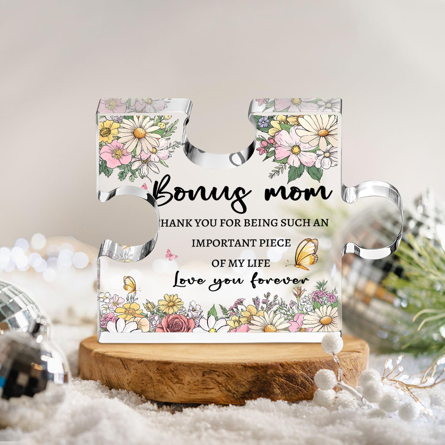 Bonus Mom Gifts from Daughter Son 3.9 Inch Step Mom Plaque Mothers Day Gift for Bonus Mom Stepmom Birthday Gifts Mom Christmas Gifts - Image 6