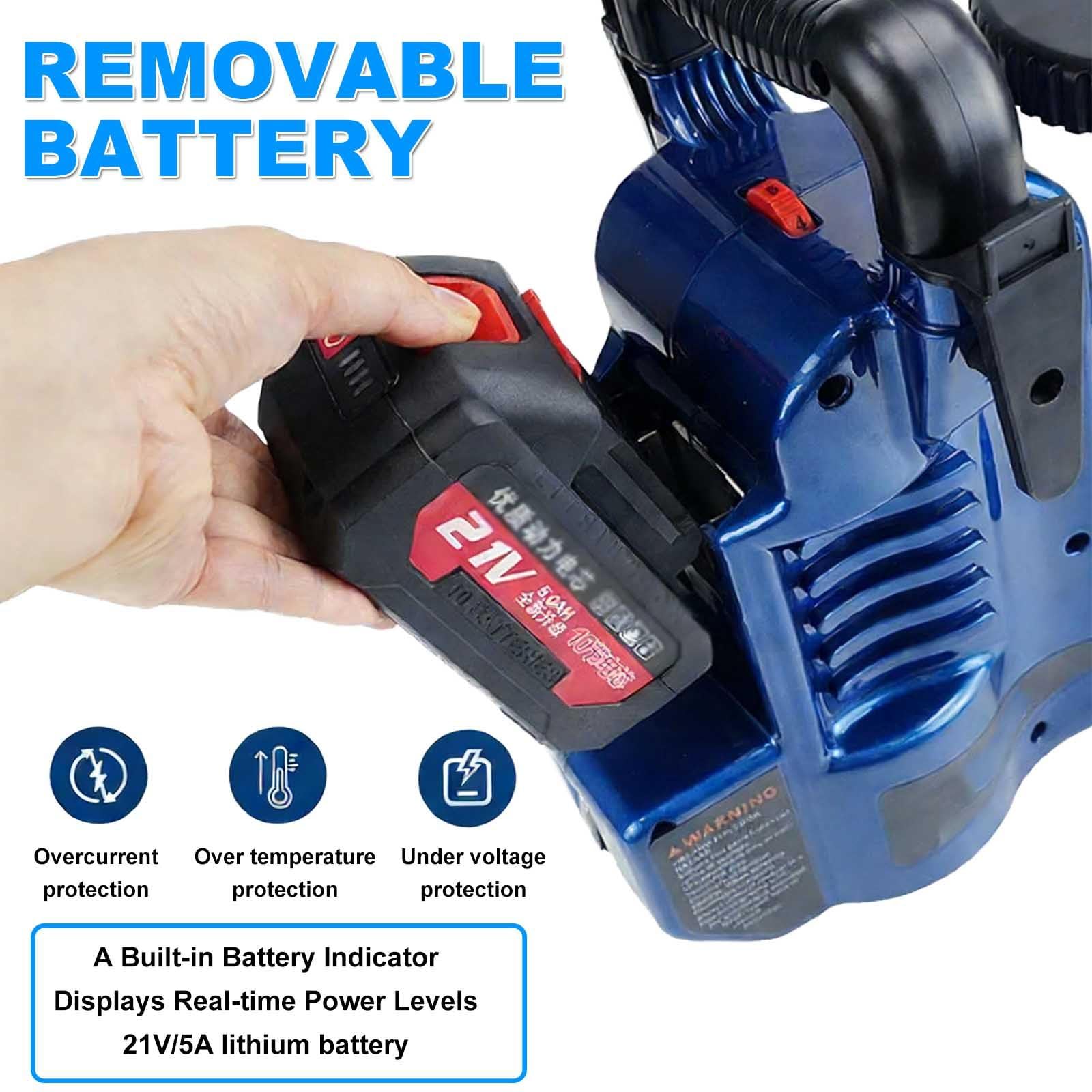 Máquina de pintura en aerosol eléctrica, pistola de pulverización inalámbrica sin aire de 550W, ajustable de 6 velocidades para proyectos caseros de bricolación, muebles, paredes y superficies metálic
