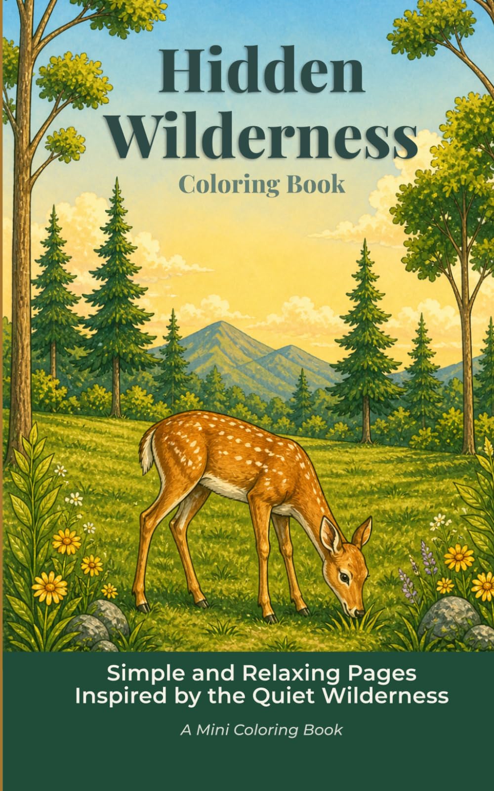 Hidden Wilderness: Simple and Relaxing Pages Inspired by the Quiet Wilderness (Peaceful Escape Coloring Series)