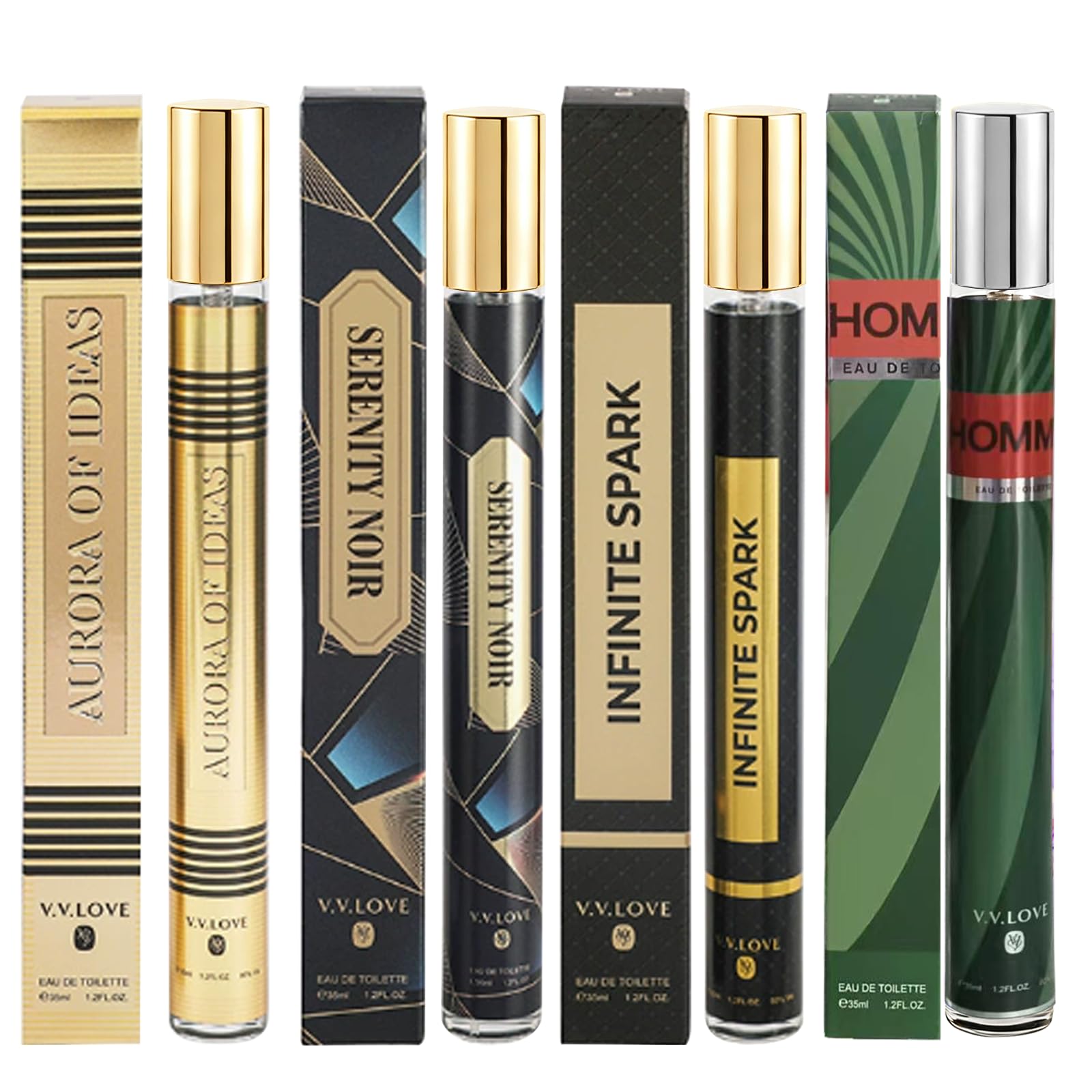 MZANK 4 Pack Cologne for Men(4x35ml),Perfume for Him,Valentines Day Gifts,Gifts for Husband,Gifts for Him,Eau de Toilette,Stocking Stuffers for Men,Travel Size Perfume,Natural Spray Long Lasting Gift