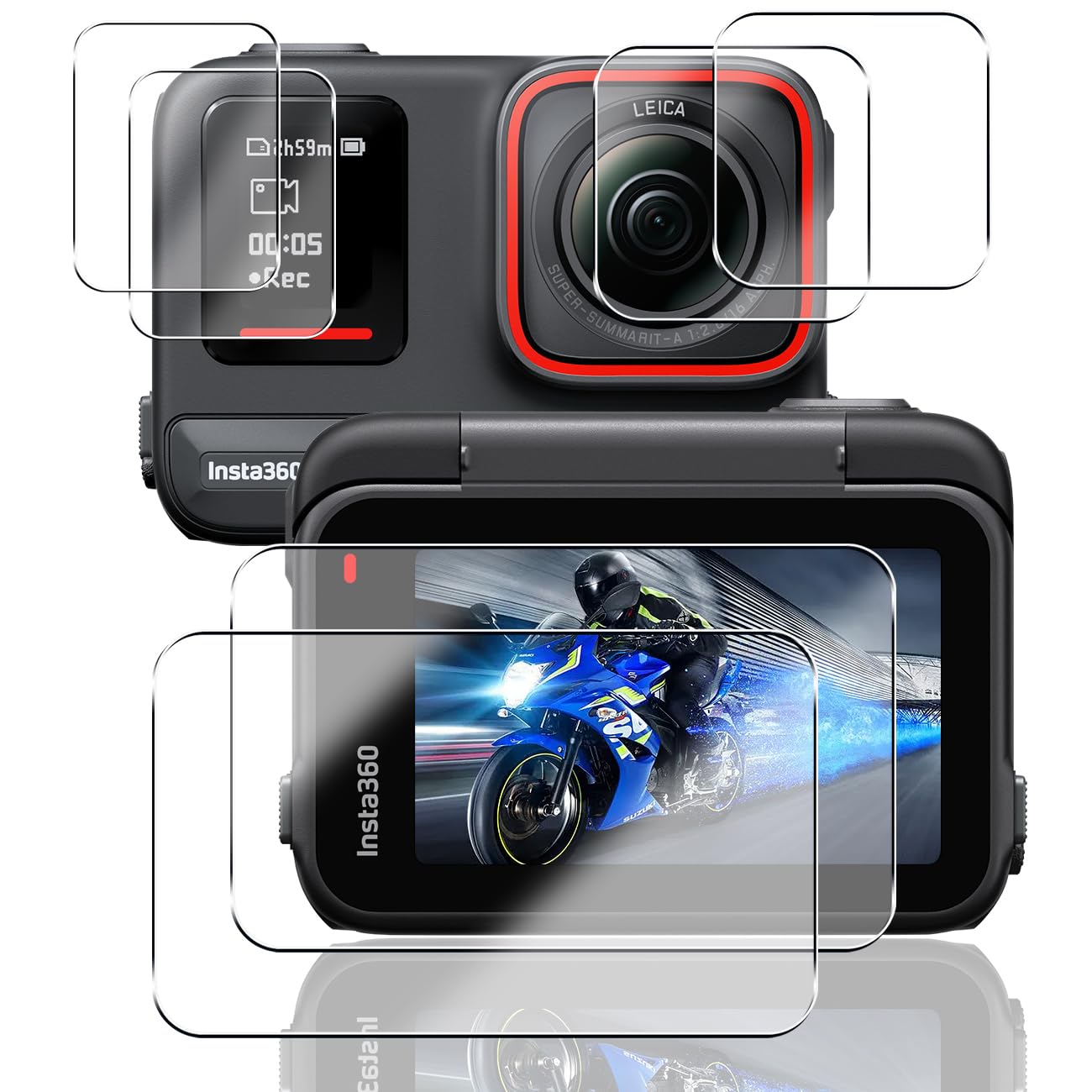 Amazon | 【2+2+2枚セット】 対応 Insta360 Ace Pro ガラスフィルム 