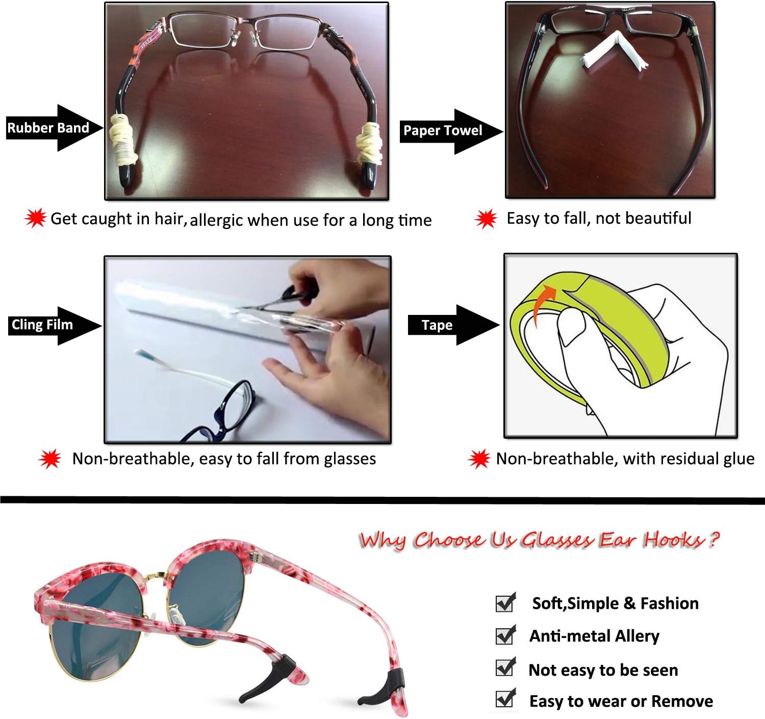 🔥 Crаzу Dеаlѕ 4 pairs Eyeglass Ear Grip - Soft Comfortable Anti-slip Holder, Silicone Ear Hooks, Eye glass Temple Tips Sleeve Retainer for Glasses, Sunglasses, Reading Glasses, Sport Eyewear 🛒 Crаzу Dеаlѕ 4 pairs Eyeglass Ear Grip - Soft Comfortable Anti-slip Holder, Silicone Ear Hooks, Eye glass Temple Tips Sleeve Retainer for Glasses, Sunglasses, Reading Glasses, Sport Eyewear