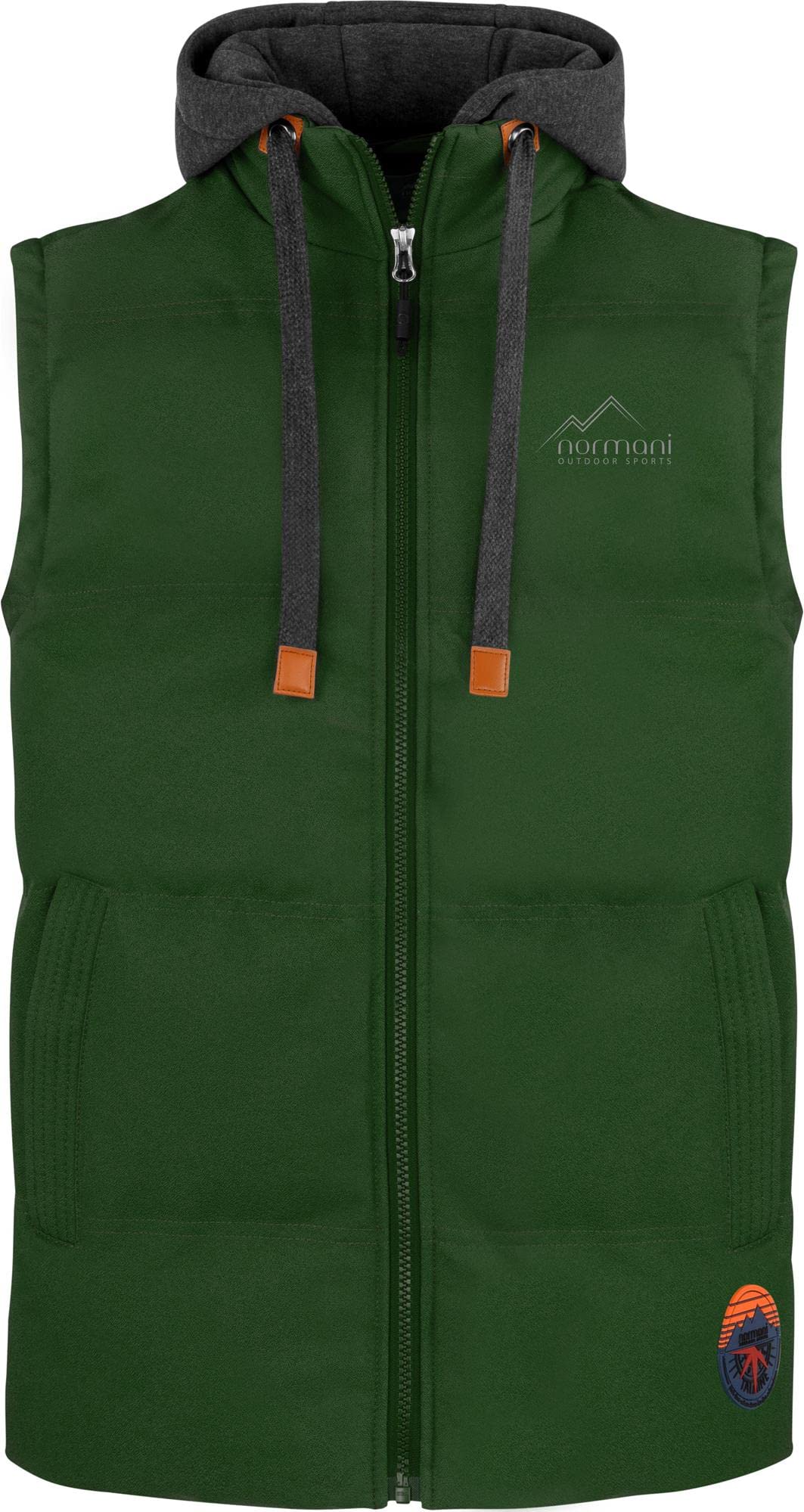 normani Herren Winterweste Steppweste winddichte Outdoor Weste mit Sweat Kapuze und Stehkragen Gefütterte Freizeitweste - Ärmellos