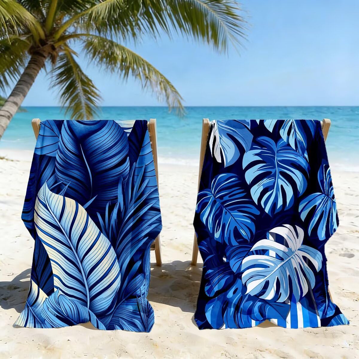 Ręcznik plażowy 90 x 180 cm, ręcznik gimnastyczny z mikrofibry szybkoschnący, zestaw 2 anty-piaskowych ręczników plażowych, lekki kompaktowy ręcznik z mikrofibry duży do podróży, prezent dla kobiet i