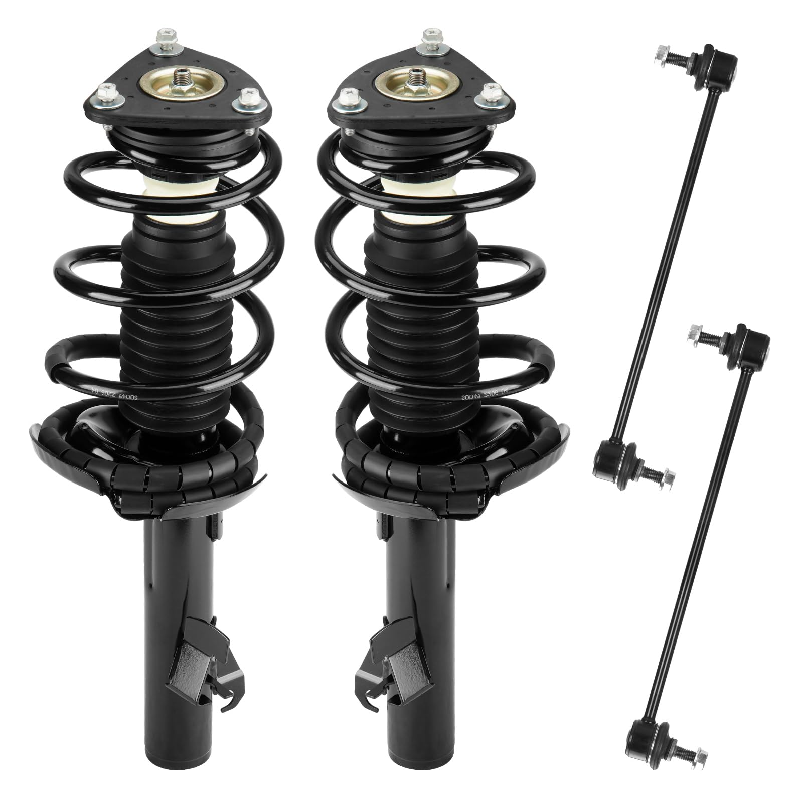 Front w/Coil Strut & Sway Bar Links for Mazda 3 2004-2009, All Not for Mazdaspeed, Spring Shock Struts Replace for 172264, 172263, K80235, 4pc, 2005