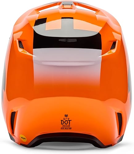 Vista 4 de Fox Racing Casco de motocross unisex V1 Escudo naranja fluorescente
