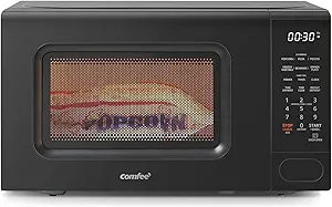COMFEE CMO-C20M1WB Countertop Microwave Oven, 0.7 cu.ft Small Microwave with 11 power levels,Turntable Reset Function, Speedy Cooking, Weight/Time Defrost, Memory function, Children Lock, 700W