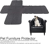 Vista 4 de Funda protectora de sofá para mascotas, tamaño biplaza, impermeable, protector de muebles para perros y gatos, funda de sofá suave para sala