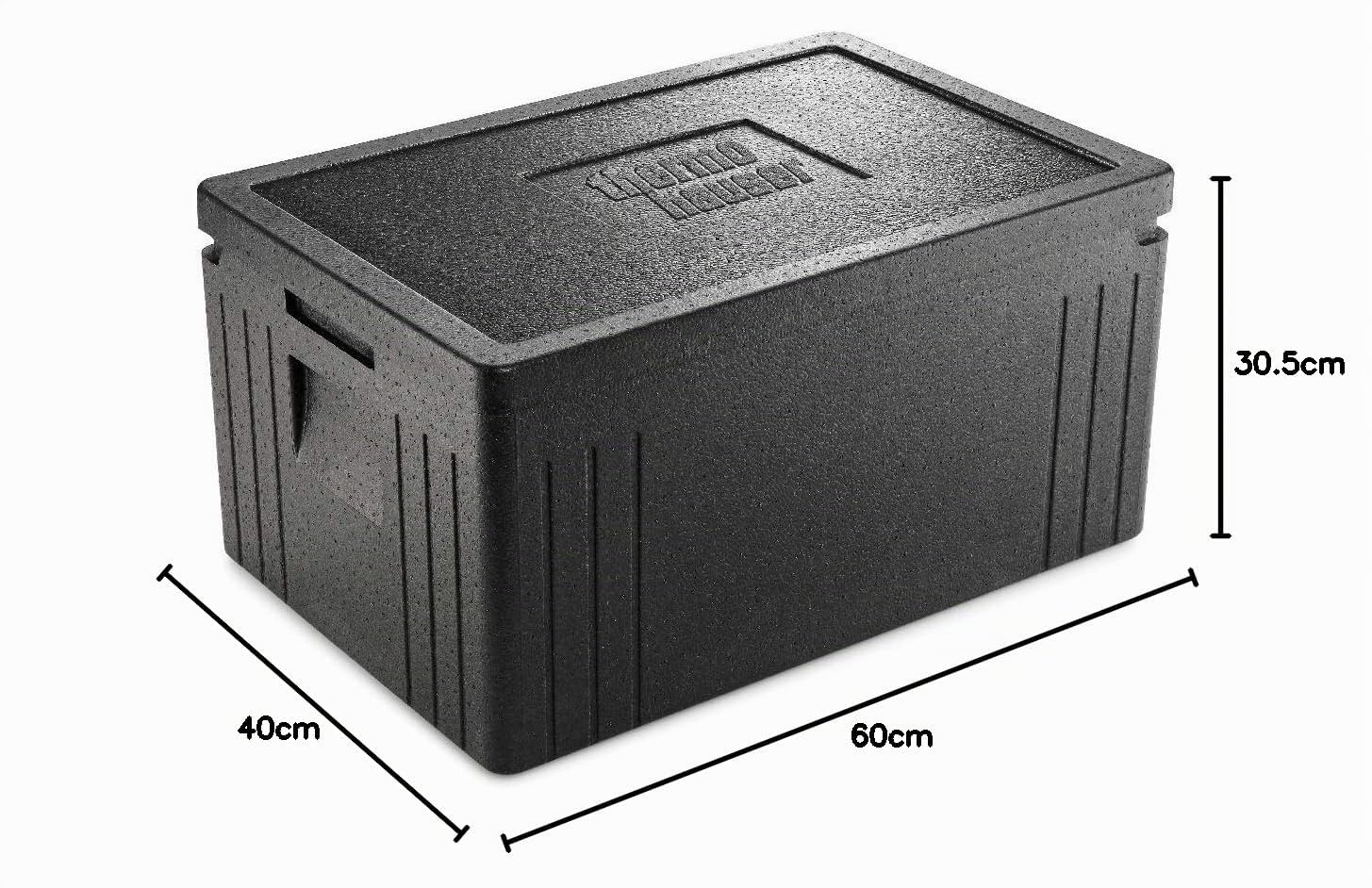 Thermohauser GN 1/1 Eco Line Contenitore termico in EPP con coperchio, 45,0 l, colore: nero