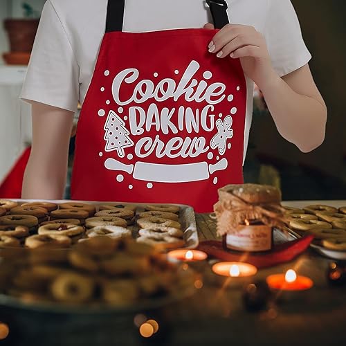 Miniatura 2 de Oxpaynop Delantales de Navidad para mujeres y hombres con bolsillos, delantal de cocina resistente al agua, divertido regalo para mamá y papá