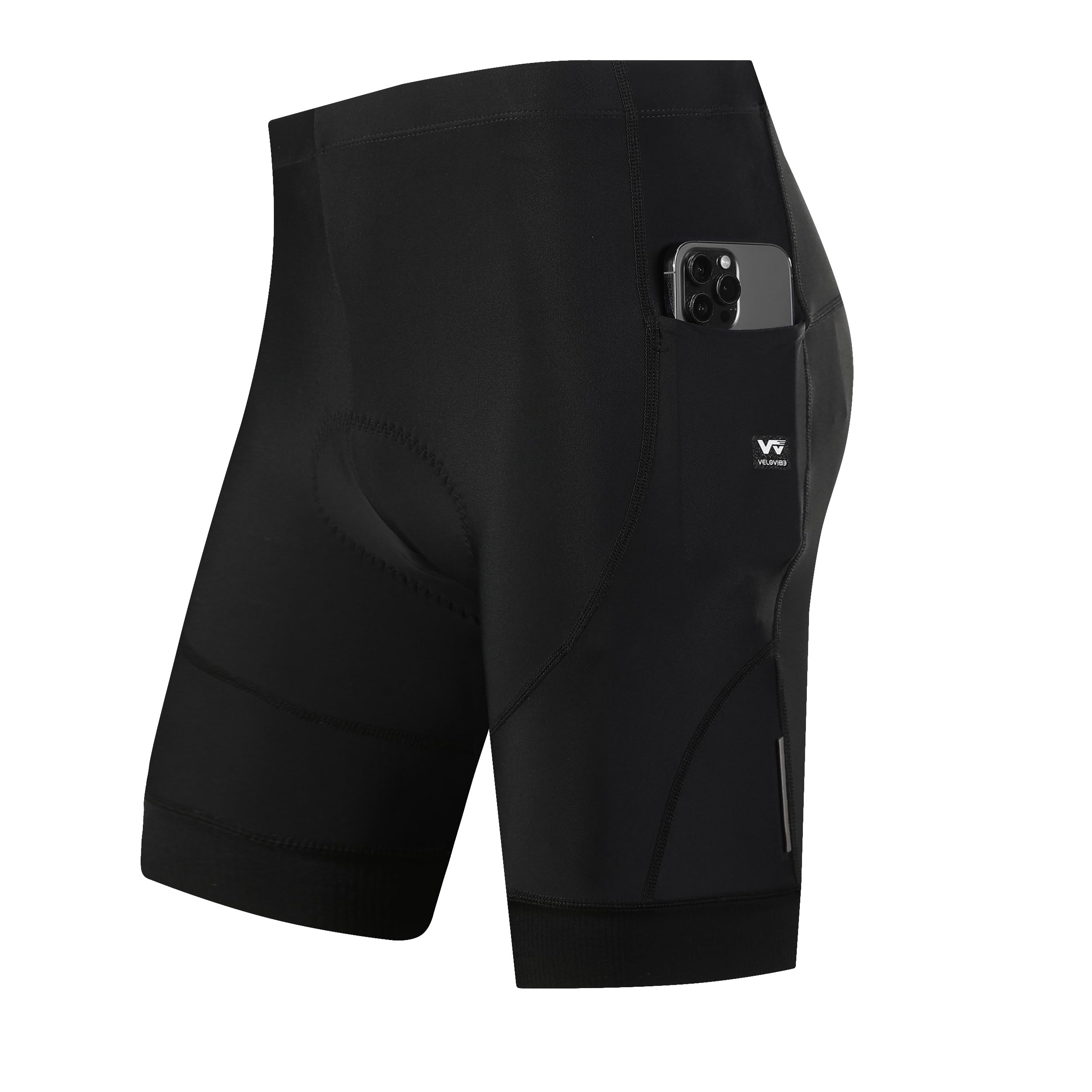Pantaloncini Ciclismo Uomo Imbottito Gel 5D Asciugatura Rapida Pantaloncini Bici Uomo Mutande Ciclismo Uomo Antiscivolo Pantaloncini MTB Uomo