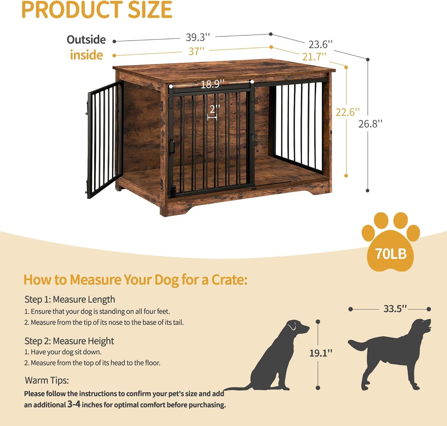 Stylish & Sturdy: The Perfect Dog Crate Furniture for Your Furry Friend!