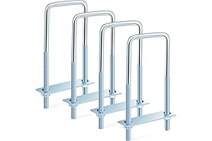 4pcs 3/8&#x27;&#x27; x 3&#x27;&#x27; x 7&#x27;&#x27; ZINC U BOLT CONNECTOR