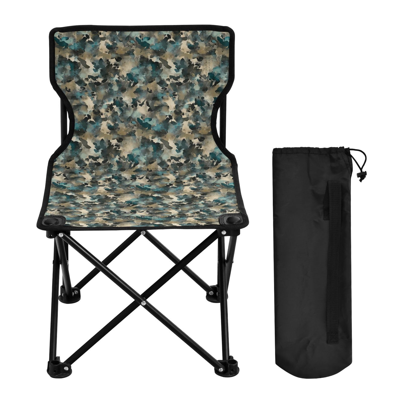 FRODOTGV Army Forestland kamuflaż morski kamuflaż składane krzesła obozowe przenośne krzesła dla dorosłych zawiera torbę podróżną krzesło do łowienia pod lodem wędkarstwo podlodowe