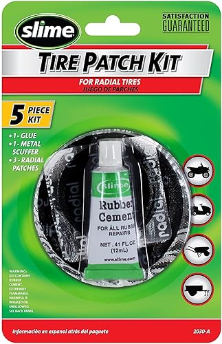 Kit de parche de neumático con adhesivo Slime 2030-A