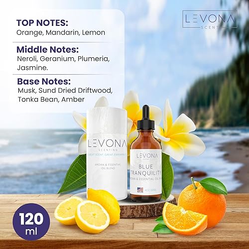 Miniatura 2 de Levona Scent Aceites esenciales puros Aceites de aromaterapia Blue Tranquility - Aromas de lujo para el hogar para difusores para el hogar, hotel y