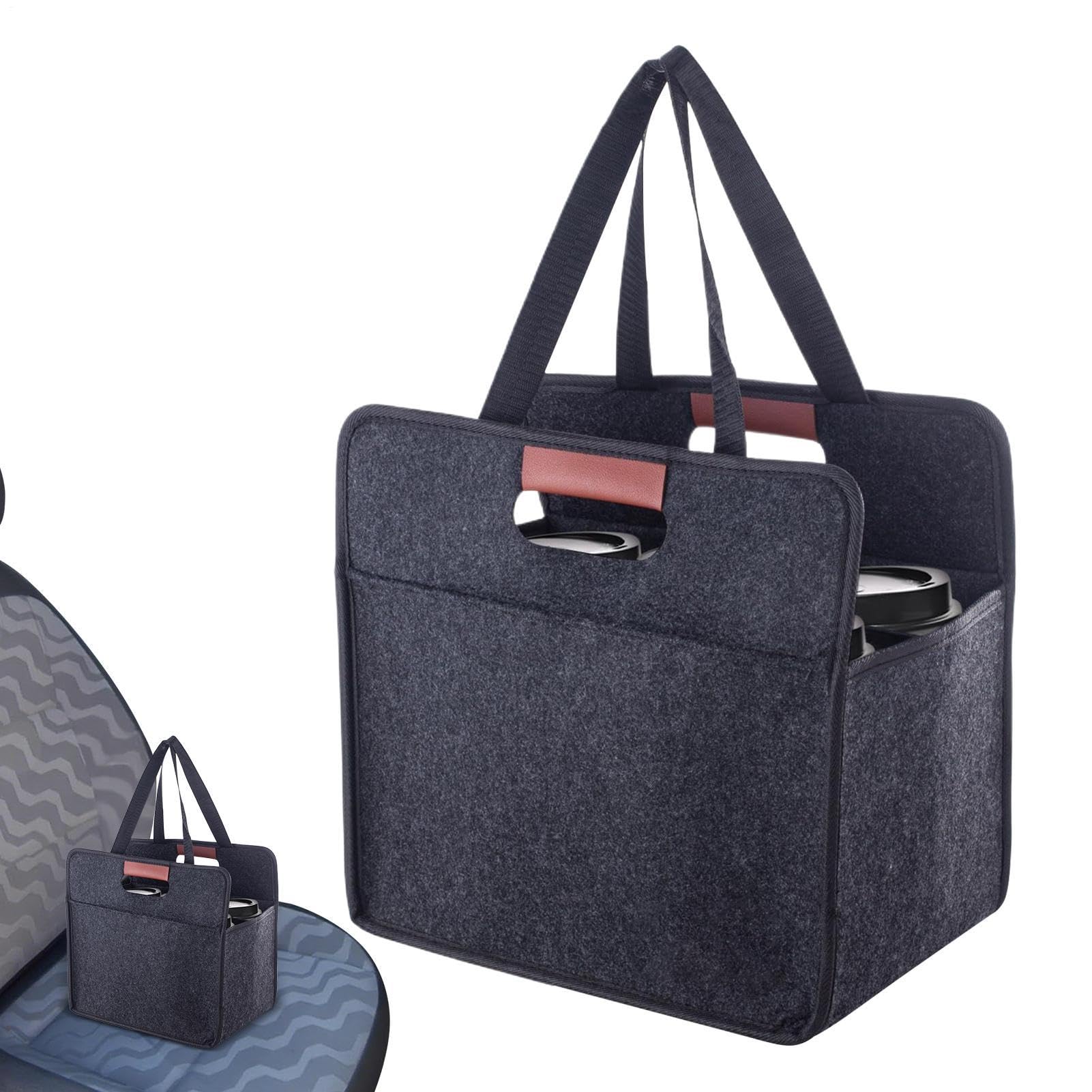 Transportadora de bebidas reutilizable y plegable con asa portátil ergonómica 8