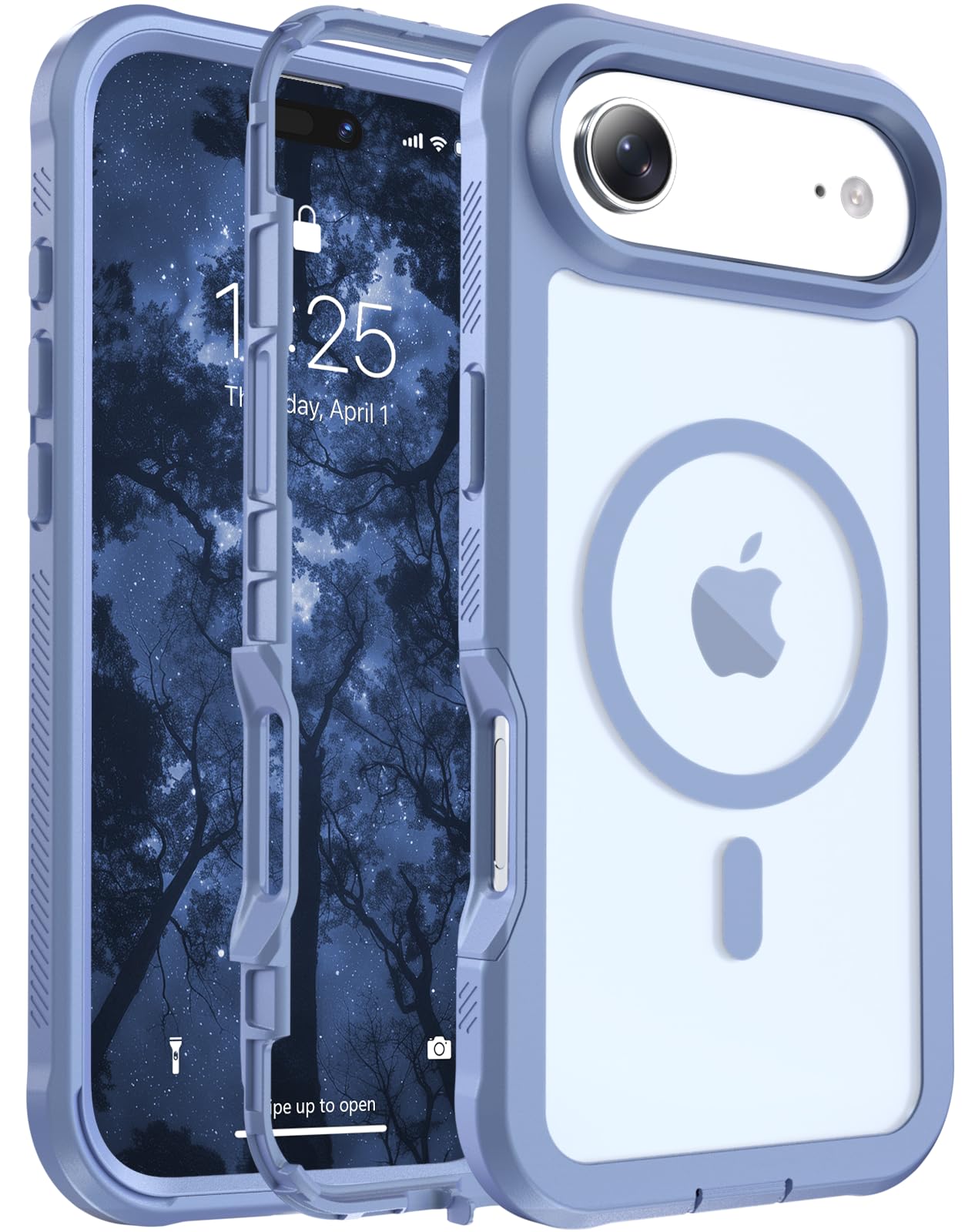 jaroco Magnetic for iPhone Air Case Heavy Duty Protection Blue Purple