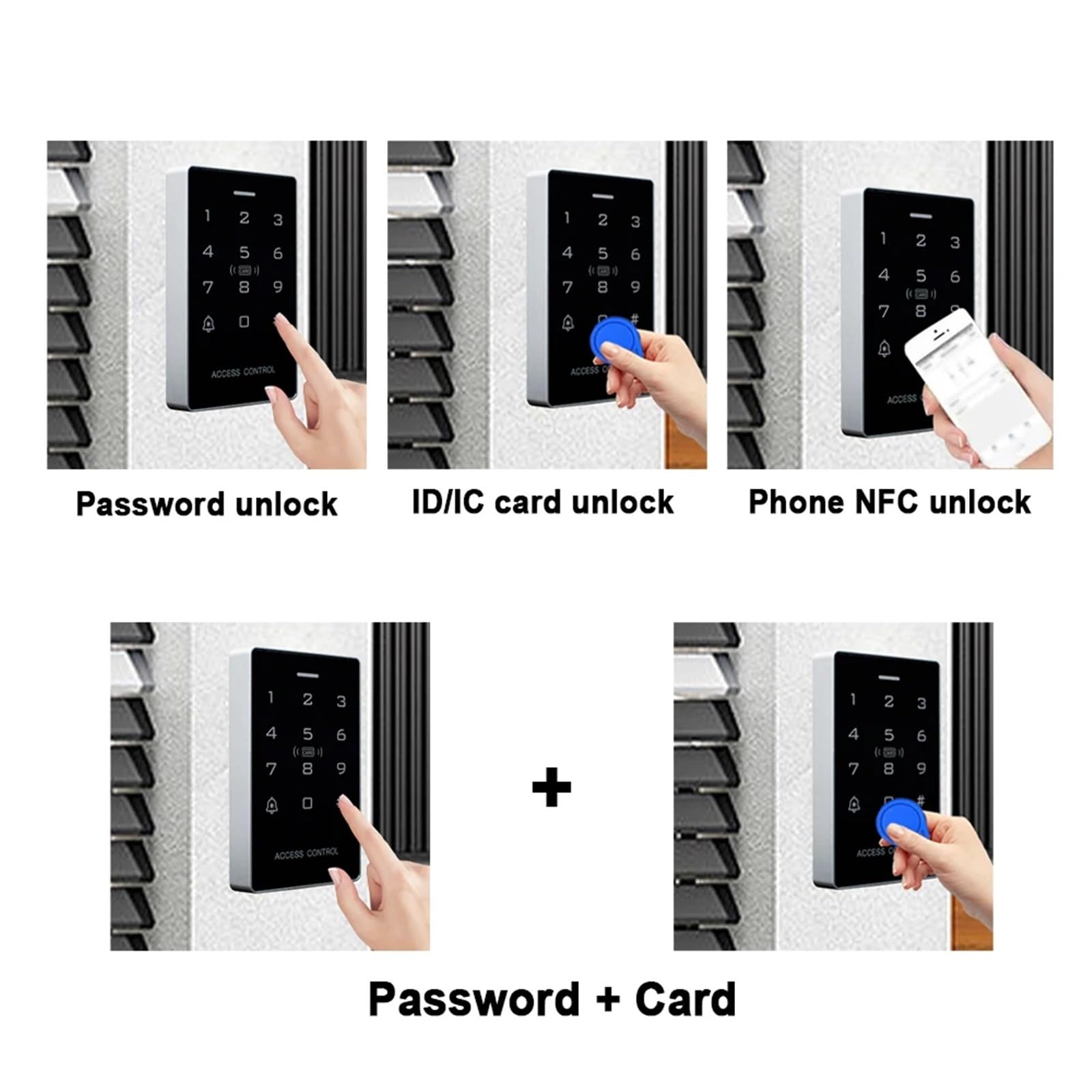 Hasło RFID ID IC NFC brama do otwierania drzwi klawiatura kontroli dostępu MF1 czytnik kart EM 12000 użytkowników kontroler przeciwdeszczowy