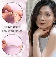 Vista 4 de Cheris - 125 cuentas de metal Heishi de 0.236 x 0.118 pulgadas (0.236 x 0.118 in) chapadas en plata, no magnéticas, cuentas sueltas de hematita