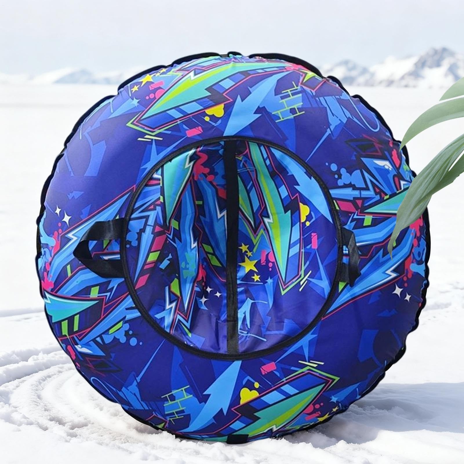 Slitta da neve extra resistente, slitta gonfiabile da 104 cm con manici per bambini | Per sport all'aria aperta attività invernali erba adulti campeggio di Natale Piscina